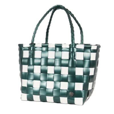 Spirit Green/White Classic Weave Recycled Tote Bag