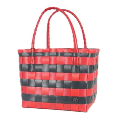 Spirit Red/Grey Stripes Recycled Tote