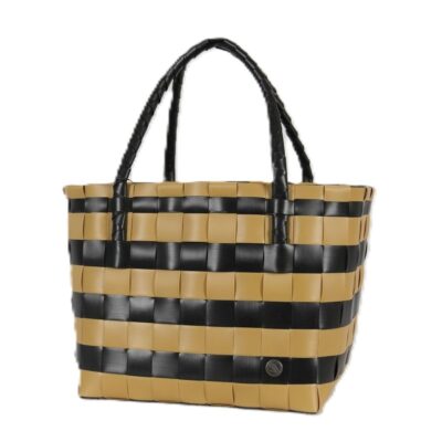 Spirit Black/Camel Stripes Recycled Tote