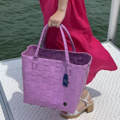 HB Add Ons Leatherette Initials – Blue/Silver