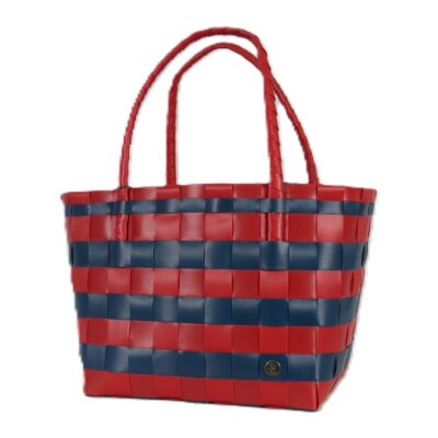 Spirit Ocean Blue/Chili Red Stripes Recycled Tote