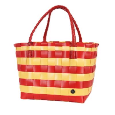 Spirit Chili Red/Sunflower Yellow Stripes Recycled Tote