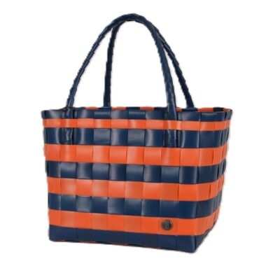 Spirit Dark Blue/Orange Stripes Recycled Tote