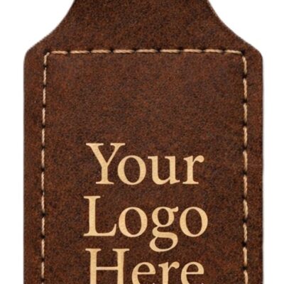 Custom Leatherette Bag Charm with Brass D-Ring