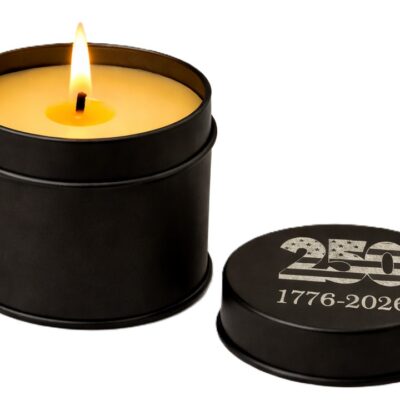 America's 250th 7oz  Hand Poured Soy Candle Tin