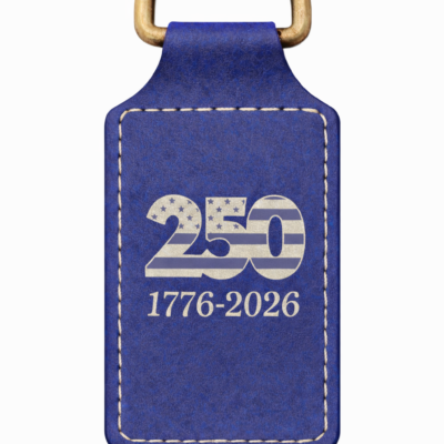 America's 250th Leatherette Bag Charm with Brass D-Ring