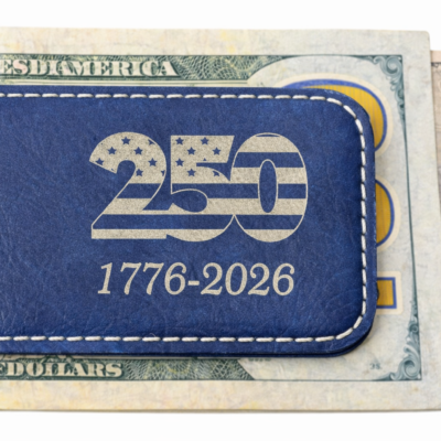 America's 250th Leatherette Money Clip