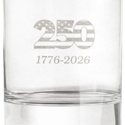 America's 250th Lead-Free Crystal Rocks Glass