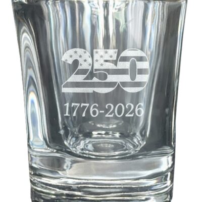 America's 250th 2oz Glass Shot Glass